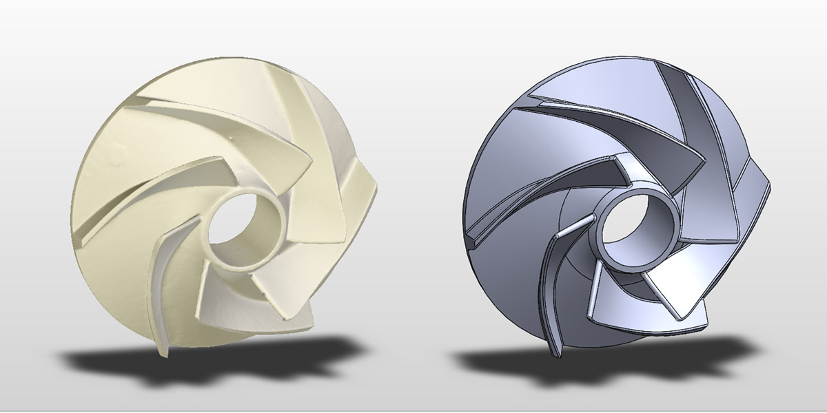 rotary turbine cad model 3d scanning