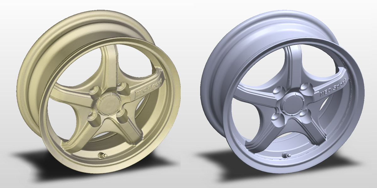 auto wheel rim cad model 3d scanning